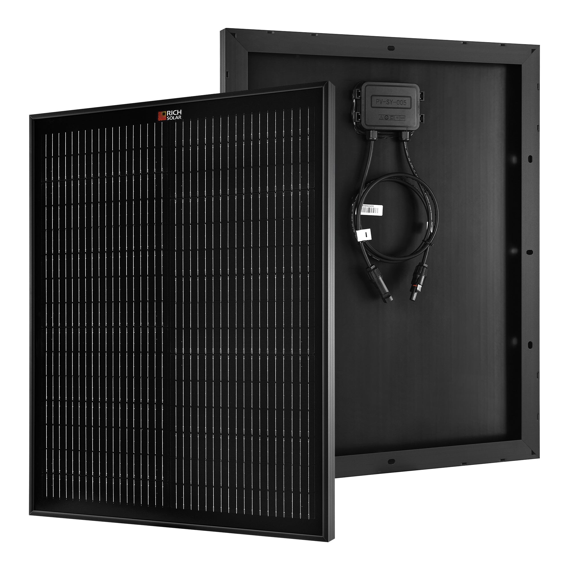 MEGA 50 ONYX | 50 Watt Solar Panel | Compact 12V Off-Grid Solar Panel for Boats, Vans, Trailers | 25-Year Output Warranty