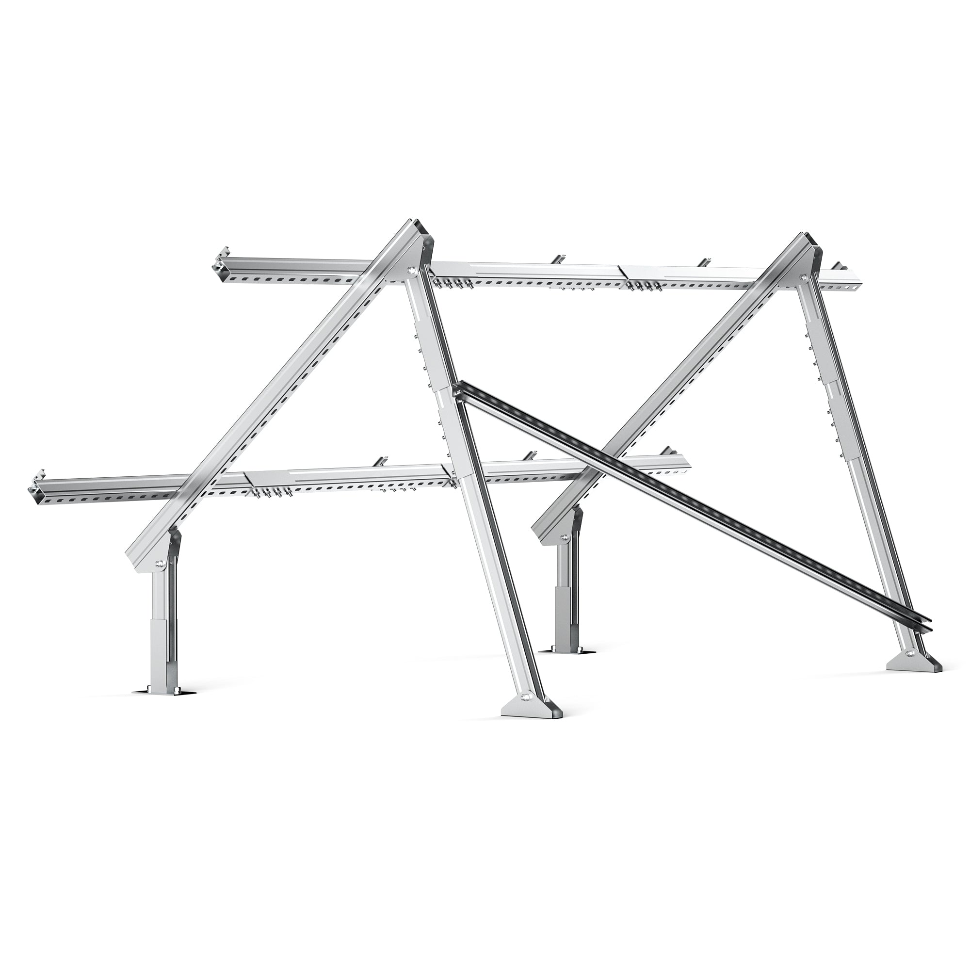 Solar Ground Mount | Fit MEGA 200/MEGA 220/MEGA 250 | Adjustable, Easy-to-Install Brackets for 1-4 Panels